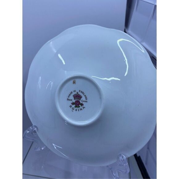 Rosina 5” Bone China teacup saucer, Made in England Chintz pattern set of 3 - Picture 12 of 16